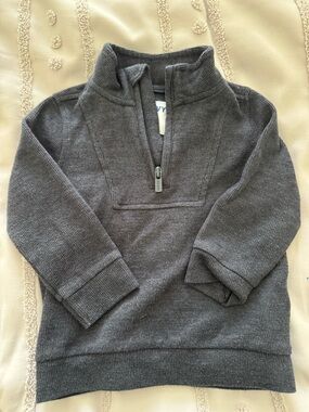Old Navy Men's Charcoal Half-Zip Knit Sweater